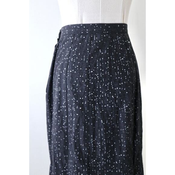 Vintage 1980s A. Byer High Waisted Mermaid Midi Skirt Retro Dot Print - Picture 8 of 10